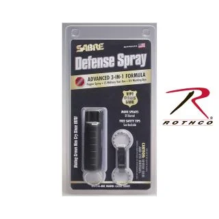 Sabre 3-In-1 Pepper Spray With Plastic Case