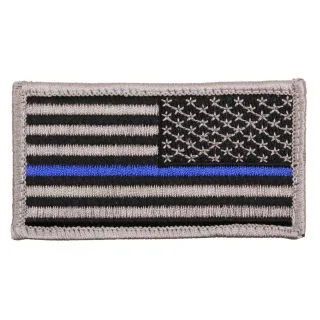 Rothco Thin Blue Line Police U.S. Flag Patch - Hook Back