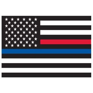 Rothco Thin Blue Line & Thin Red Line Flag Decal