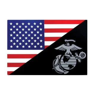 Rothco USMC Eagle, Globe and Anchor Flag Decal (Outside / Back Gum)