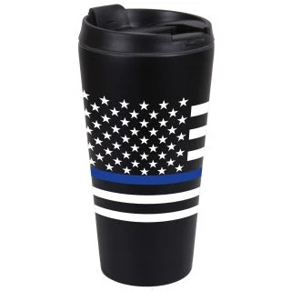 Rothco Thin Blue Line Flag Travel Mug