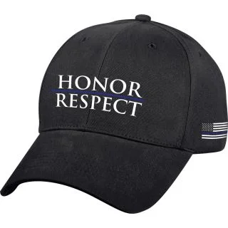 Rothco Honor and Respect Thin Blue Line Low Profile Cap - Black
