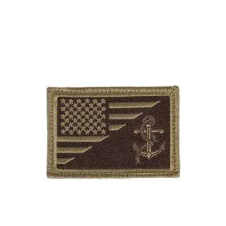 Rothco US Flag / USN Anchor Patch With Hook Back
