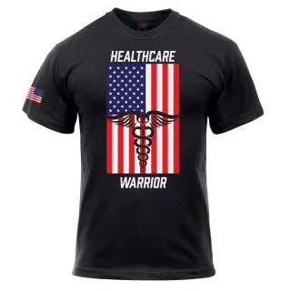 Rothco Healthcare Warrior US Flag T-Shirt - Black 1