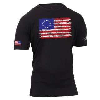 Rothco Colonial Betsy Ross Flag T-Shirt - Black