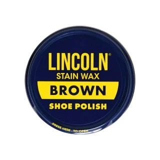 Lincoln Stain Wax Shoe Polish - Brown
