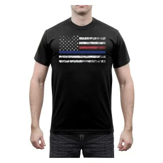 Rothco Thin Blue Line & Thin Red Line T-shirt