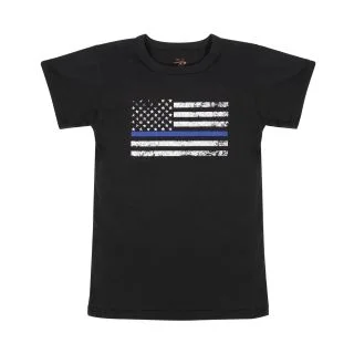 Rothco Kids Thin Blue Line US Flag T-Shirt 1