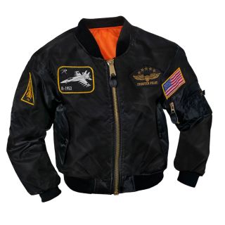 Rothco Kids Flight Jacket With Patches 1