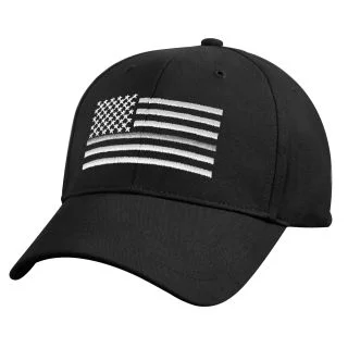 Rothco Thin Silver Line Flag Low Pro Cap