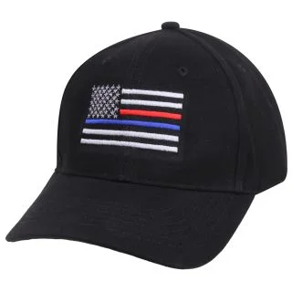 Rothco Thin Blue Line & Red Line Low Profile Flag Cap
